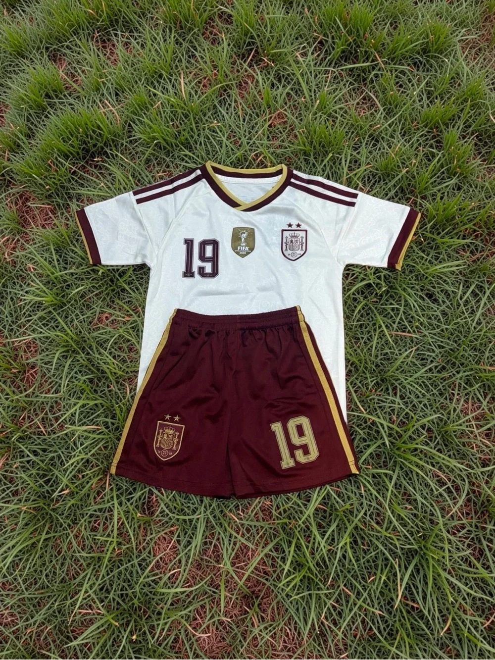 Lamine Yamal Spain 2026 World Cup Kids Jersey Shorts Kit #19 España